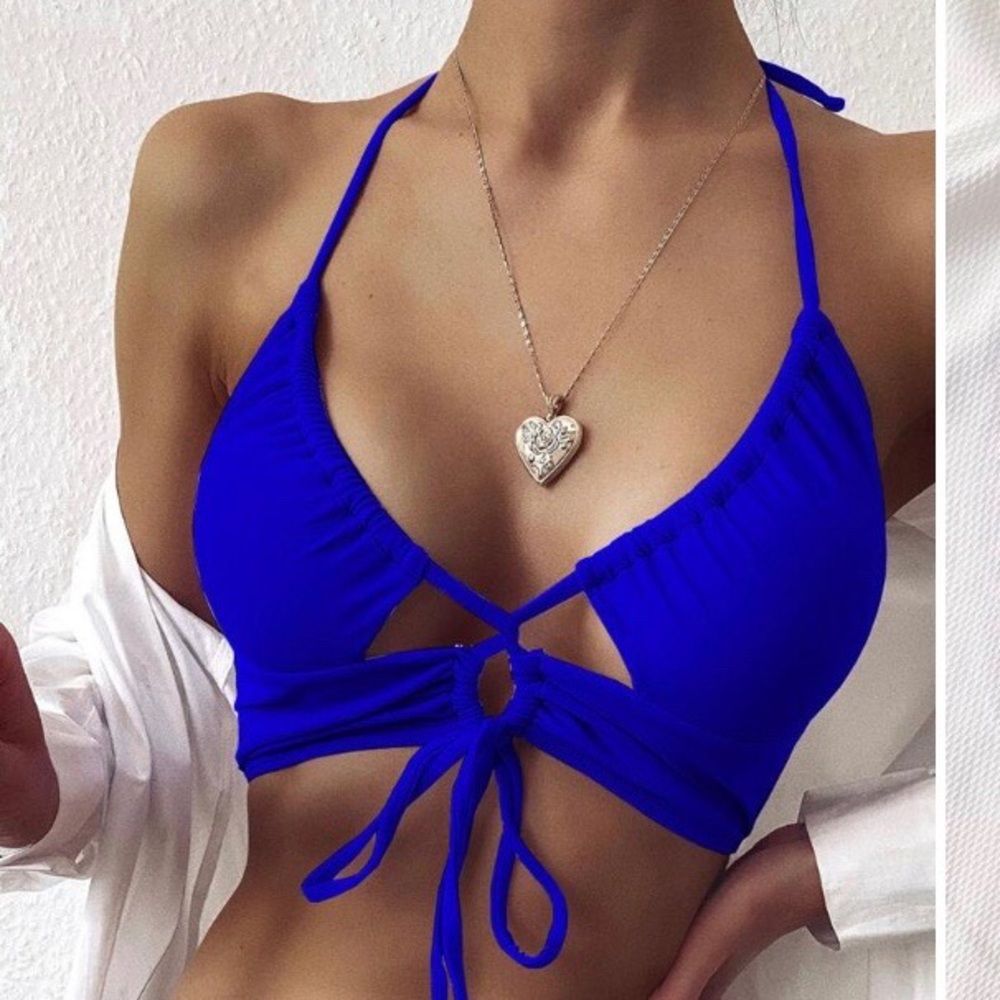 Blue bikini Top